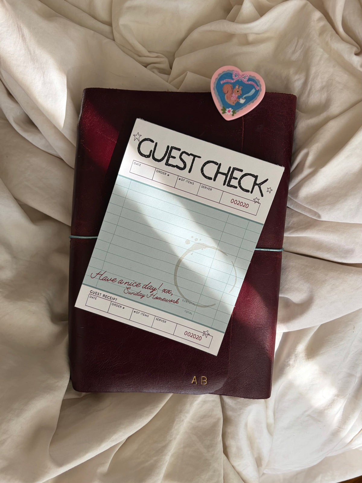 guest check notepad