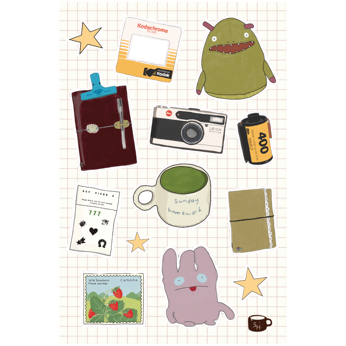 sunday favourites sticker sheet