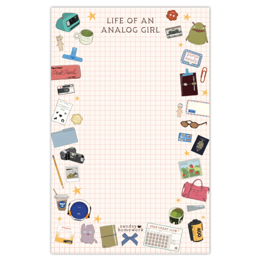 life of an analog girl notepad