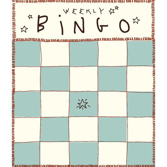 weekly bingo stickers - 4 pack