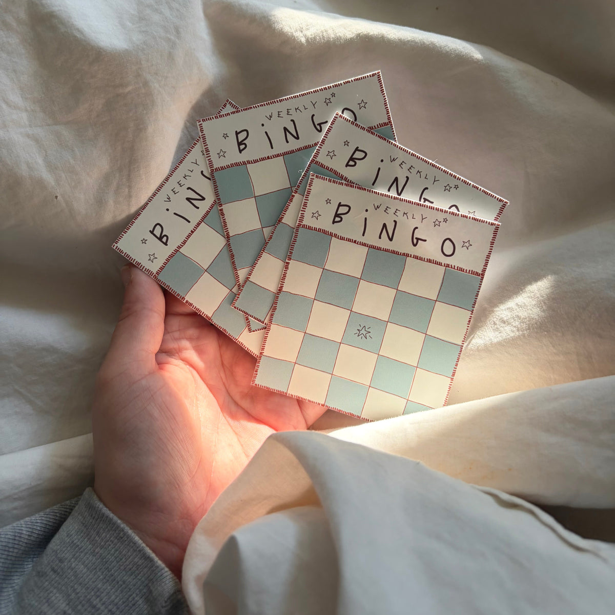 weekly bingo stickers - 4 pack